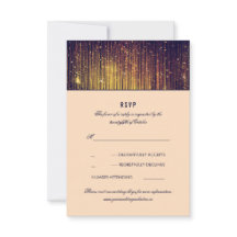 Marinho e Dourada String de Casamento Luzes RSVP