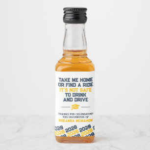 Marinho e graduação Dourada Não beba e conduza Min