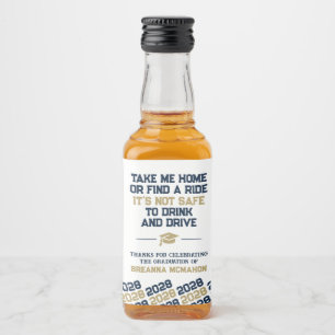 Marinho e graduação Dourada Não beba e conduza Min