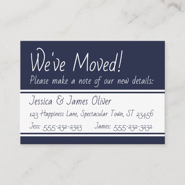 Marinho e Negrito Branco Movimentamos Cartões de S (Frente)