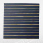 Marinho Elegante - Linhas Douradas<br><div class="desc">Marinho Azul azulejo com duas linhas douradas Código Hex para marinho azul é #202A44.</div>