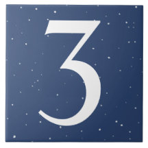 Marinho Escuro Blue Starry Night House Número 3 Tr