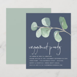 Marinho Eucalyptus Dusty Festa de noivado Azul