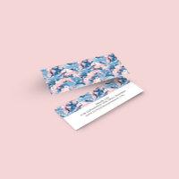Marinho Floral Sakura para Pequenas Empresas Cartõ