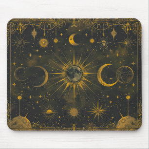 Marinho leve e Mousepad Celestial Dourado