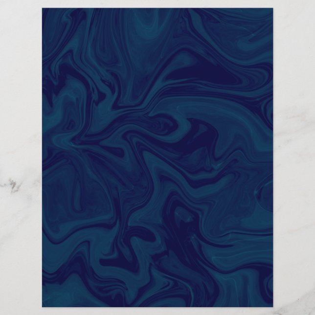 Marinho Marble Watercolor 8,5" X 11" (Frente)