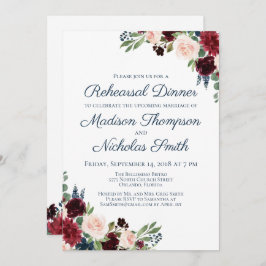 Marinho Marsala, Janto de ensaio Floral Convites