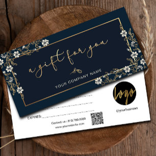 Marinho Moderno E Certificado De Oferta De Logotip