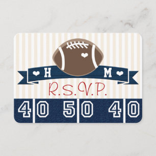 MARINHO MONOGRAMMED RSVP FOOTBALL WEDT RSVP