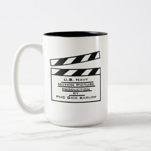Marinho Motion Picture Slate 1 caneca de dois tons
