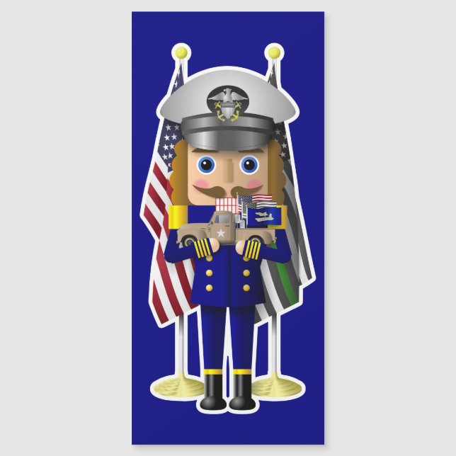 Marinho Nutcracker com pequeno caminhão militar (Frente)