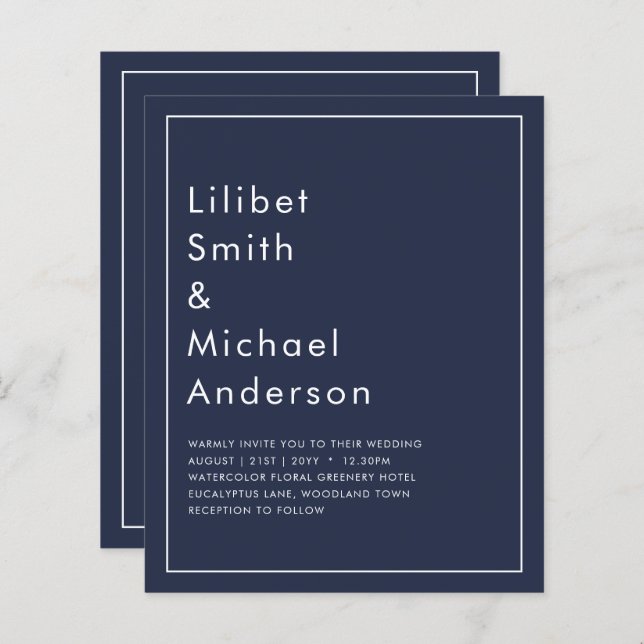 MARINHO ORÇAMENTAL COR Monocromática Azul (Frente/Verso)