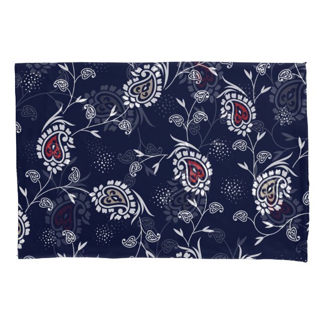 Marinho Paisley: Elegante Pattern Design. (Frente)