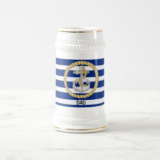 Marinho Personalizado - Caneca de cerveja de Âncor