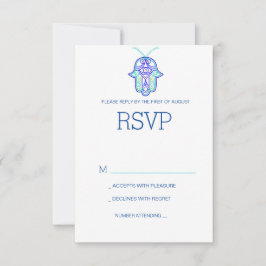 Marinho RSVP de design de casamento Elegante