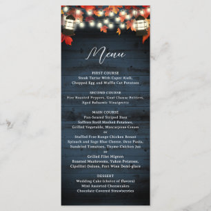 Marinho Rústico Lanterna Barn Menu Casamento outo