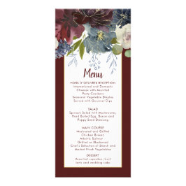 Marinho Rústico Rosa, Menu de Casamento Floral Dou