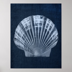 Marinho Seashell Beach Decor Impressão nº 2