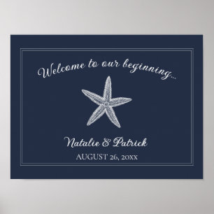 Marinho Starfish Wedding Poster