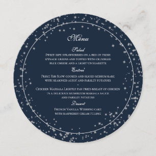 Marinho Starry Sky Blue Round Menu