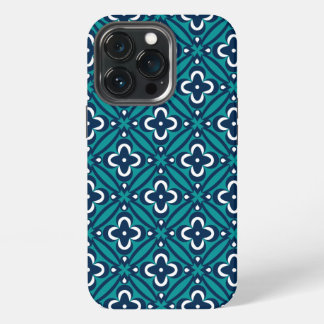 Marinho, Teal e White Floral