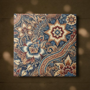 Marinho Terracotta Batik Boho Watercolor Floral