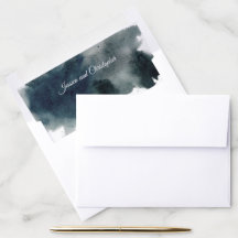Marinho Watercolor Personalizado A7 Envelope Liner
