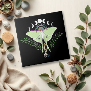 Mariposa Lunar Etérea Verde Mística Celestial