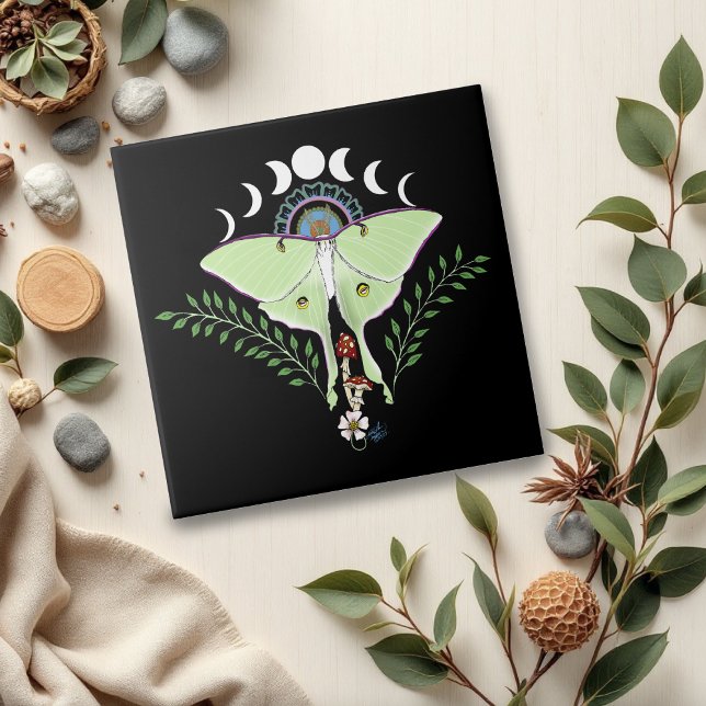 Mariposa Lunar Etérea Verde Mística Celestial (Criador carregado)