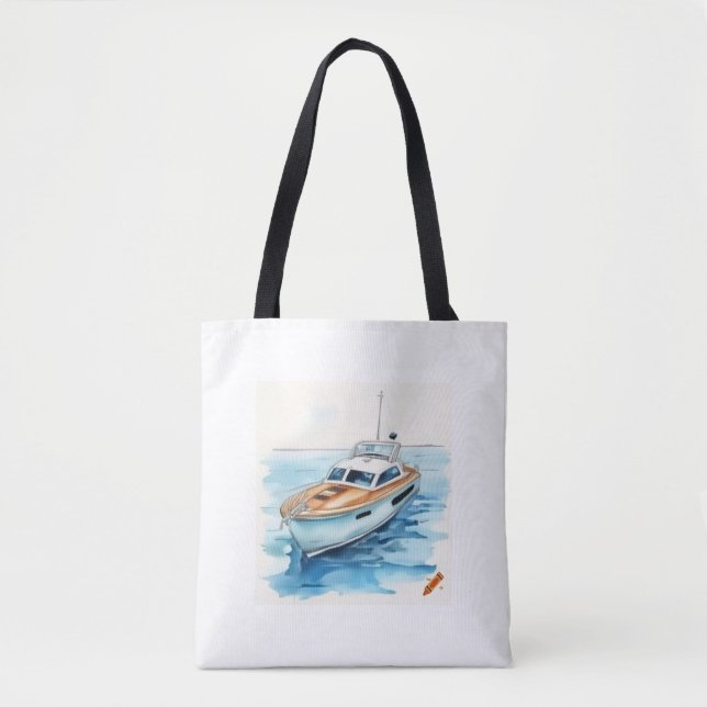 "Maritime Adventure Tote Bag: Estilo de banda dese (Frente)