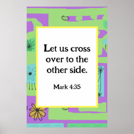 Mark 4:35 Impressão Verde-Roxo Verde-Decal Foral
