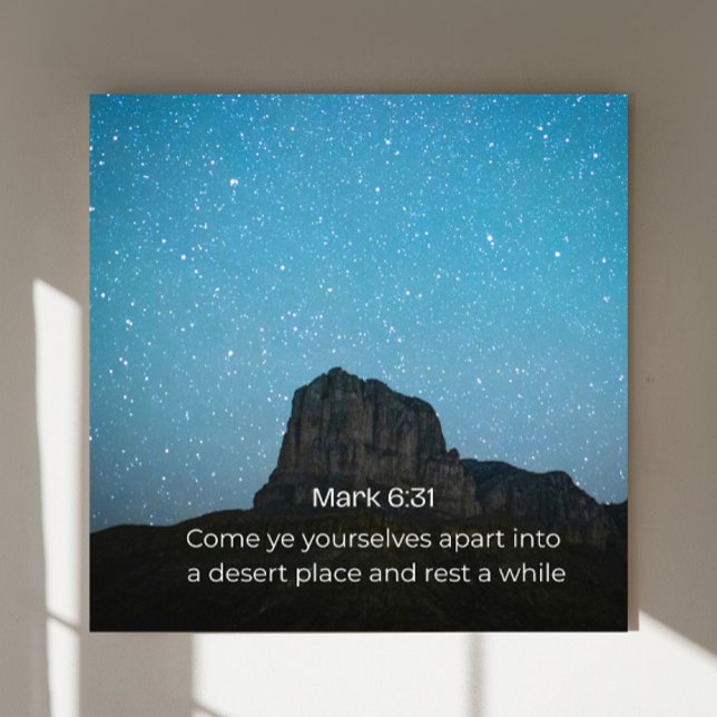 Mark 6:31 KJV Wall Art – Scripture Poster (Criador carregado)