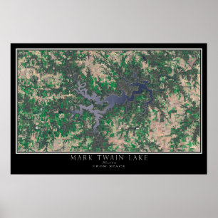 Mark Twain Lake Missouri - Mapa de Poster por Saté