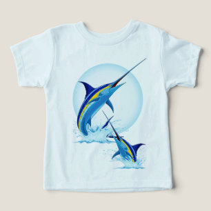 Marlin Azul Saltando do Oceano