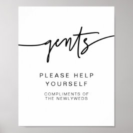 MarLO Bold Modern Gents Bathroom Toiltry Poster