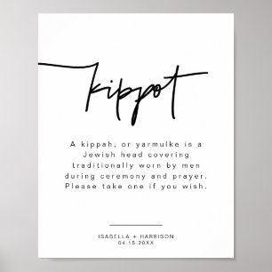 MARLO Modern Bold Kippot Kippah Poster