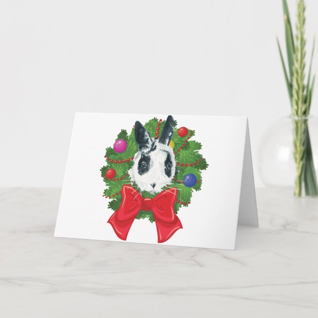 Marlon wreath cartão de Natal (Frente)