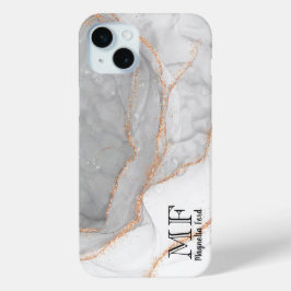 Mármaco brilhante Dourado branco de cinza personal