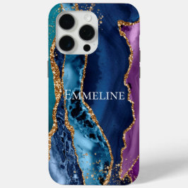 Mármaco Dourado azul-roxo-turquesa