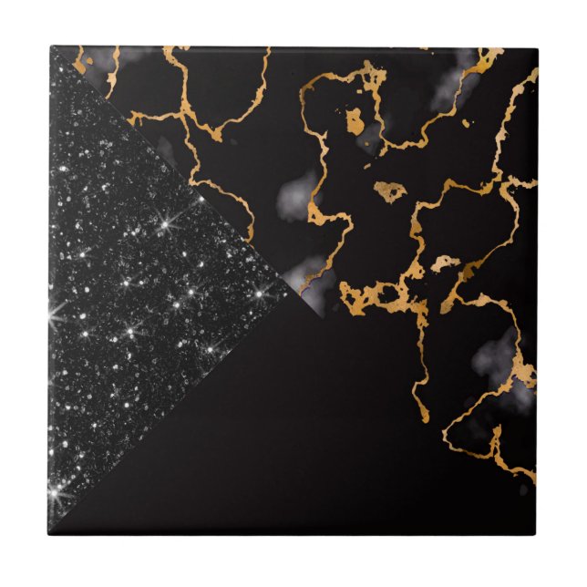 Mármaco Negro e Glitter (Frente)