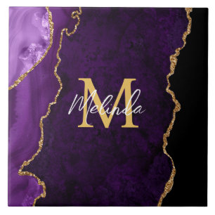 Mármore Ágata Roxo e Dourado