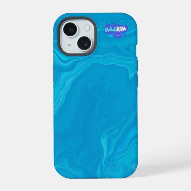 Mármore Azul Abstrato HP Lap Personalizado (Verso)