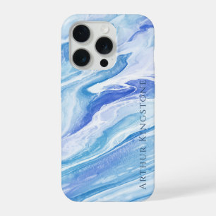Mármore azul de paisagem turquesa personalizável