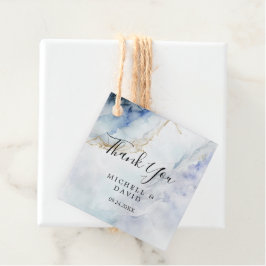 Mármore Azul Moderno De Luxo Obrigado Por Etiqueta