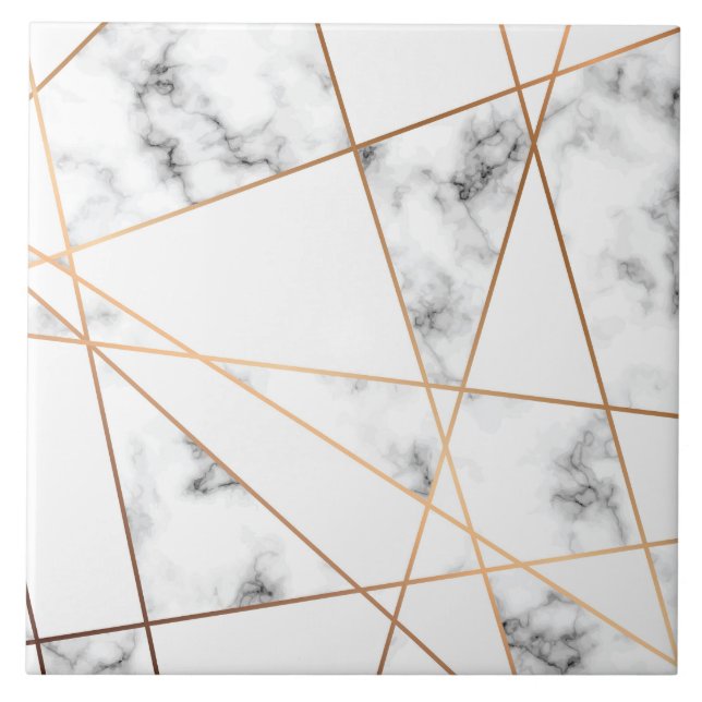 Mármore Branco com Linhas Douradas Bonito (Frente)