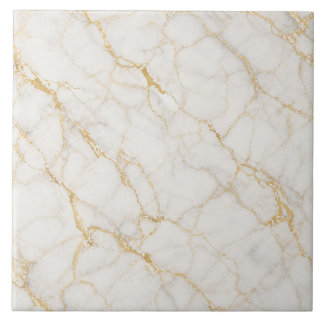 Mármore Branco Dourado Luxo Padrão Sem Costura