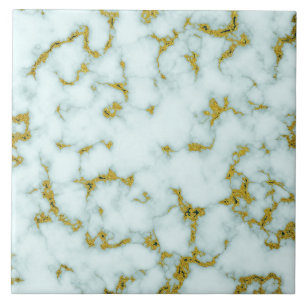 Mármore Branco e Dourado Azulejo cerâmico perso