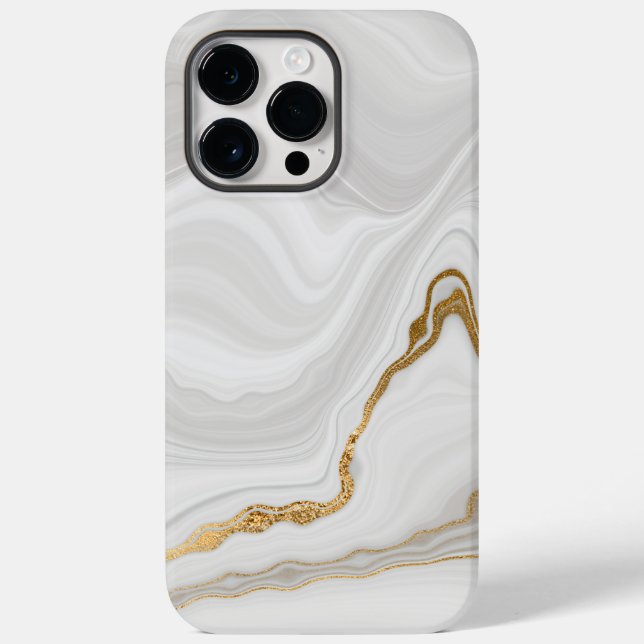Mármore Branco e Dourado Elegante (Verso)