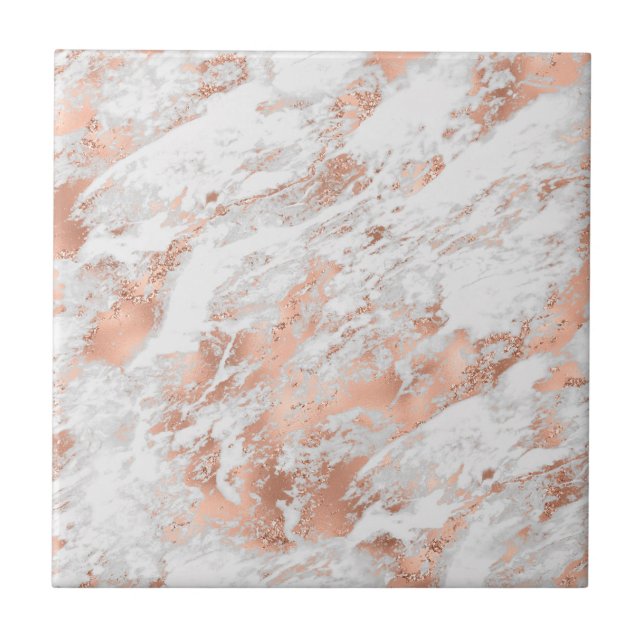 Mármore Branco e Dourado Rosa 3 (Frente)