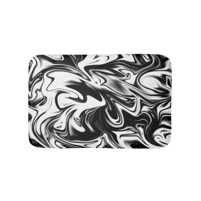 Mármore branco preto, tapete de espuma de memória  (frente)